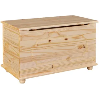 Mid.you Truhe , Naturfarben , Holz , Kiefer , massiv , 1 Fächer , 89x53x47 cm , Deckel aufklappbar , Kleinmöbel, Truhen, Holztruhen