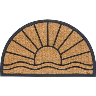 Astra Fußmatte »Coco Deluxe Light« 45 cm x 75 cm Sonne halbrund