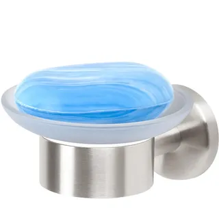 bremermann Seifenschale Piazza, Edelstahl, matt , Metall , 12x11x6.5 cm , Badaccessoires, Seifenschalen