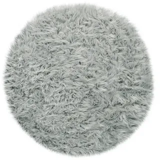 Paco Home Hochflorteppich 90/90 cm Playa 960 , Grau , Textil , Rund , 90x90 cm , strapazierfähig, für Fußbodenheizung geeignet , Teppiche und Böden, Teppiche, Hochflorteppiche & Shaggys