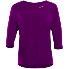 Winshape Damen Functional Light and Soft 3⁄4-arm Top Dt111ls Yoga-Shirt, Dark-plum, M EU