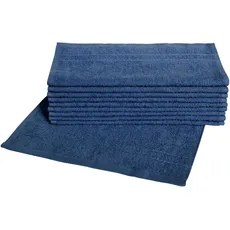 Dyckhoff Waschlappen »Kristall«, (Set, 10 St., 10 Waschlappen (30x30cm), mit Bordüren, blau