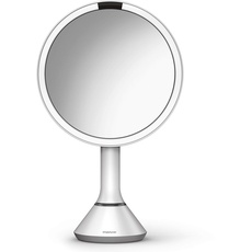 Bild 8" Round Sensor Makeup Mirror Sensorspiegel, Weißer Edelstahl, 46cm
