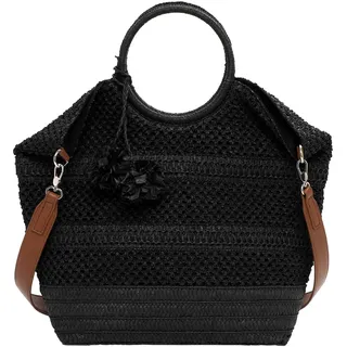 TAMARIS Kassandra Shopper Papierstroh Schwarz