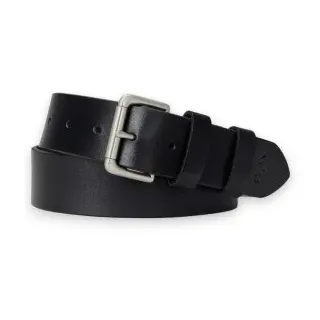 Polo Ralph Lauren für Herren. 405899989002 Ledergürtel mit schwarzer Rollschnalle (32), Lässig, Klassisch