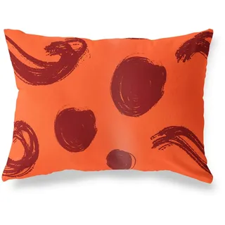 Le Jardin du Lin Kissenbezug Zierkissenbezug Orange-Bordeaux Kissenbezug, Für Bett, Auto, Sofa, Haus, Wohnzimmer, Schlafzimmer, Dekoration, 45x60 Cm - Entworfen und hergestellt in der Türkei