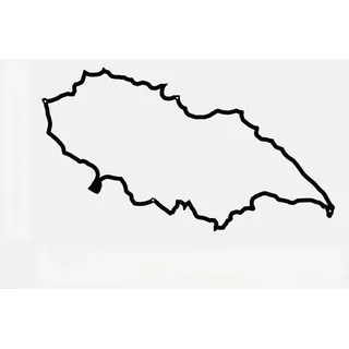 The Line - Isle d'Yeu - Wanddeko Silhouette - Schwarz