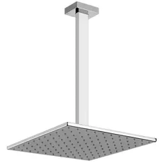 Gessi Rettangolo Deckenbrause antikalk 300x300 mm, mit personalisierter Läng als Sonderanfertigung, mit 1/2 Anschluss, 15199, Farbe: Metall Schwarz gebürstet PVD