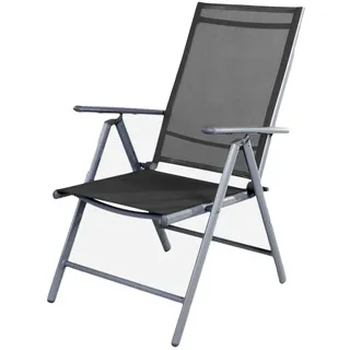 Mojawo Gartenstuhl Hochlehner 54 x 64 x 106 cm silber/anthrazit klappbar