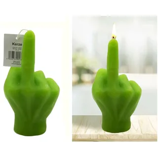 Weihnachten Kerze 9x18cm Weihnachtsdeko Dekokerze Mittelfinger Festtagsmuffel