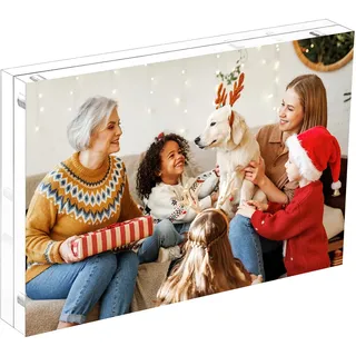 HIIMIEI Acryl Bilderrahmen 10x15cm, Magnetischer Doppelseitiger Bilderrahmen Beidseitig Sichtbar Rahmenloser Bilderhalter Transparent