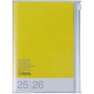 Mark's Europe MARK'S 2025/26 Taschenkalender, B6 Colors, Yellow: