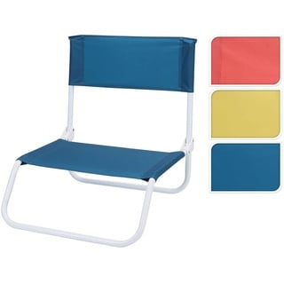 SILLA DE PLAYA METALICA PLEGABLE 45x50x45cm COLORES SURTIDOS