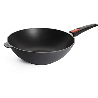 WOLL – Diamond Lite Wok- und Rührpfanne Ø 32 cm mit abnehmbarem Stiel – Antihaftpfanne aus Aluminiumguss, backofenfest, geeignet für Ceran, Gas, Elektro & Halogen – Wokpfanne
