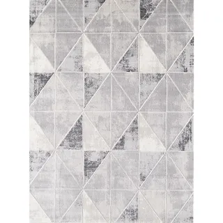 Webteppich , Hellgrau , Textil , Vintage , rechteckig , 120x160 cm , Oeko-Tex® Standard 100 , pflegeleicht , Teppiche und Böden, Teppiche, Moderne Teppiche