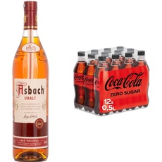 Asbach Uralt Weinbrand (1 x 0,7 l) + Coca-Cola Zero Sugar (12 x 0,5 l)