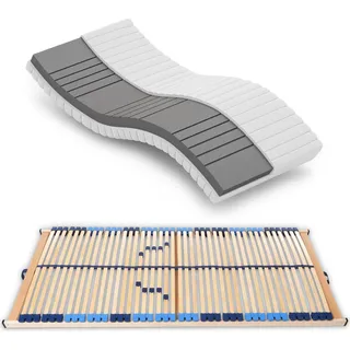 Matratzenset Betten-ABC KSP-500 - Das Original - 120x200 cm, Härtegrad H3 + Lattenrost Superflex NV