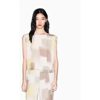 A|X Armani Exchange für Damen. XW002302AF21554F1060 Mehrfarbige kastenförmige Bluse (S), Lässig, Viskose, Ärmellos / Hosenträger