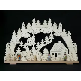 Schwibbogen el. Beleuchtet Erzgebirge b x h= 70x42cm NEU Lichterbogen erzgebirge