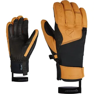 Ziener Ganzenberg Skihandschuhe Black/tan 10,5