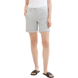 TOM TAILOR Damen Chino Bermuda Shorts , delicate black white stripe, 36