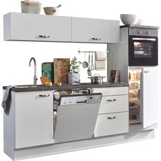 Bild Küchenzeile »Cara«, mit Vollauszügen und Soft-Close-Funktion, Breite 240 cm, weiß