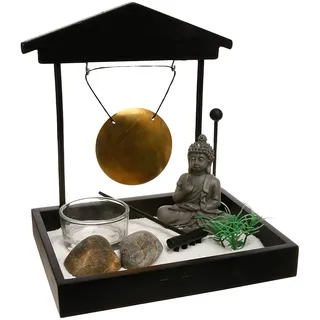 Wellhome Dekorativer Zen-Garten 16,5 x 15 x 12 cm