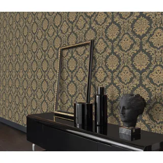 Vliestapete ERISMANN "Vliestapete ROYAL", gold, B:0,53m H:0,09m L:10,05m, Vlies, Tapeten, Vliestapete, Phthalate frei