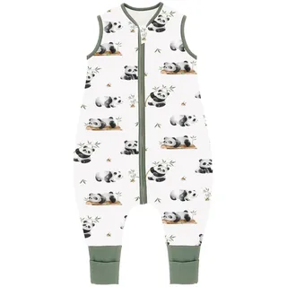 Chilsuessy Baby Schlafsack mit Beinen 2.5 Tog Winter Schlafsack Unisex Ganzjahres Schlafsack mit Füßen Babyschlafsack Schlafsack Kinder, Cute Panda, 70cm/Baby Höhe 75-85cm