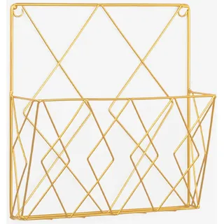 Wandregal, Bücherregal, Wandmontierte Zeitschriftensammler, Zeitschriftensammler Wand Metall, Zeitungshalter, Zeitungshalter Wandkorb Eisenrega Zeitschriftenhalter Wan Für Büro Wohnzimmer (Gold)