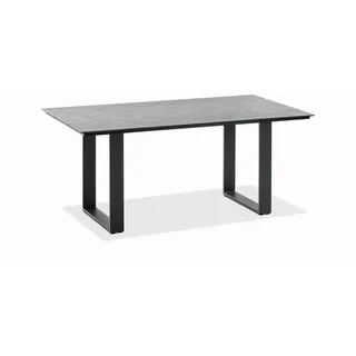 Niehoff Garden Gartentisch , Anthrazit, Grau , Kunststoff , Betonoptik , rechteckig , Kufe , 95x76x160 cm , wetterbeständig , Gartenmöbel, Gartentische, Gartentische