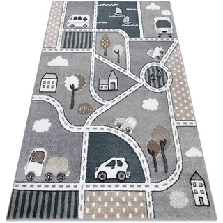 RugsX Fun Kinderteppich 160 x 220 cm Grau