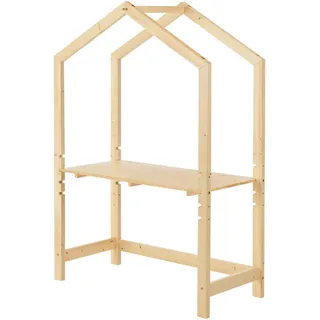 [en.casa] Kinderschreibtisch Suså 110 x 50 x 160 cm Kiefer naturbelassen beige