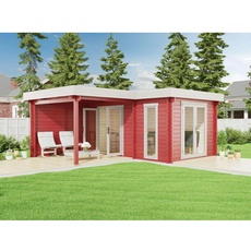 Bild Gartenhaus Quinta Flachdach 575 cm x 475 cm Rot