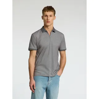 SELECTED HOMME Poloshirt »SLHFAVE ZIP SS POLO NOOS«, grau