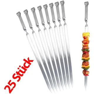 ZMC Kebab Spieße Edelstahl 55cm – 2cm breit Grillspieße Fleischspieß rostfrei