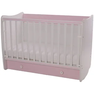 Lorelli Babybett Dream 60 x 120 cm umbaubar Schreibtisch Kinderbett Schaukelbett - Rosa