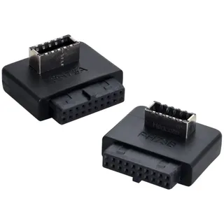 chenyang 2 Pack Overmold Motherboard USB 3.0 19/20Pin auf USB 3.1 Typ-E Frontpanel Buchsenverlängerungsadapter