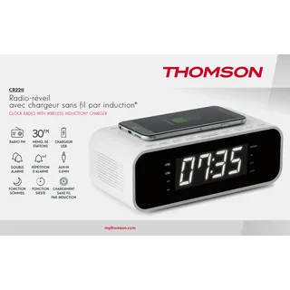 CR221I Thomson Radiowecker - Weiß
