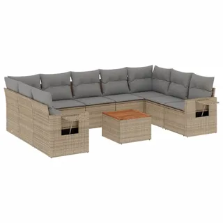 VidaXL 3224708, Hellgrau, Rattan, Stahl, Akazienholz, 110 kg, Erwachsene & Kinder, 550 mm, 550 mm - Hellgrau