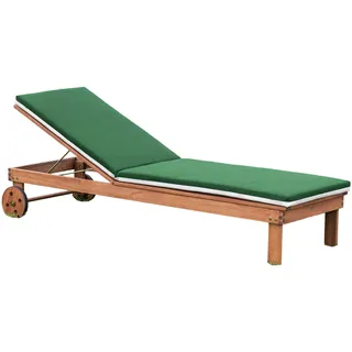 Merxx Gartenliege 200 x 60 x 204 cm Grün/Beige