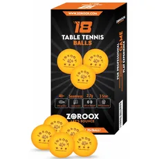 ZOROOOX Hochleistungs-3-Sterne-Tischtennisbälle – | 9 oder 18 | Orange oder Weiß | 40+ ABS |Tischtennisbälle in Wettbewerbsqualität