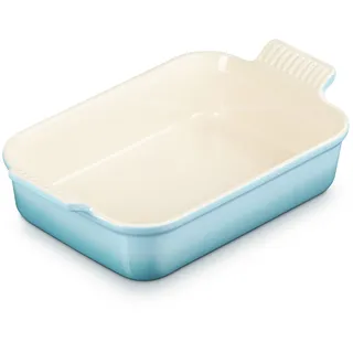 Le Creuset Rechteckige Auflaufform Tradition aus Steinzeug, 26 cm, 2.4 Liter, Karibik, 71102261700001