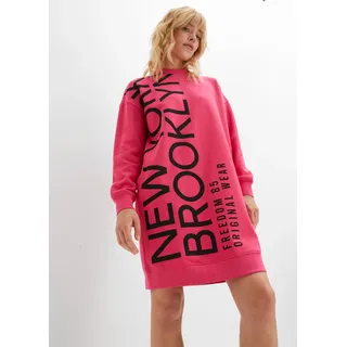 bonprix Sweatkleid »Oversize-Sweatkleid aus weichem Baumwoll-Mix« Oversize-Sweatkleid aus weichem Baumwoll-Mix, rosa