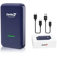 Carlinkit 4.0 Wireless Apple CarPlay & Android Auto 2-in-1-Adapter, für kabelgebundene CarPlay-Autos Modelljahr: 2016–2024, Plug & Play, unterstützt Online-Update
