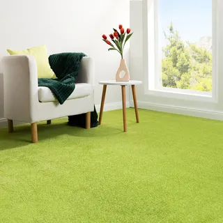 Steffensmeier Teppichboden Ibiza | Auslegware | Kinderzimmer,Wohnzimmer,Schlafzimmer und Jugendzimmer | Grün, Größe: 200x500 cm