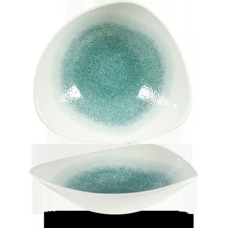 Churchill Super Vitrified Studio Prints Raku Jade Green Bowl Dreieck, 23,5 cm / 60 cl, 12 Stück