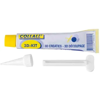 Glorex  6 2407 412 Silikon Kleber 50 ml mit Tubenschlüssel transparent für Decoupage und Mosaikarbeiten geeignet