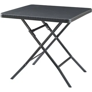 [en.casa] Klapptisch Mark 78 x 78 x 74 cm Schwarz