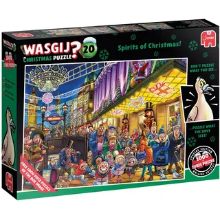 JUMBO Spiele Wasgij Christmas 20 - Die Geister der Weihnacht! - 2x1000 Teile Puzzle